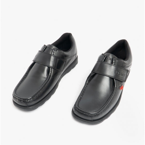 Kickers 114226 FRAGMA STRAP Boys School Shoes Black