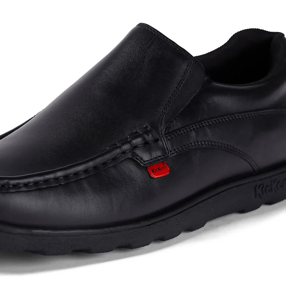 Kickers 114227 FRAGMA SLIP Boys School Shoes Black