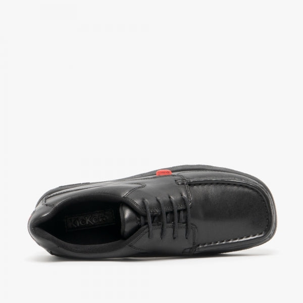 Kickers 114243 FRAGMA LACE 4 EYE Boys School Shoes Black