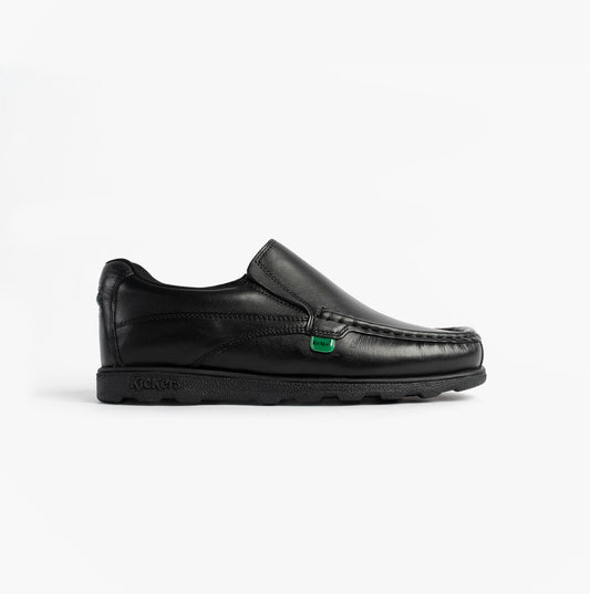 Kickers 114245 FRAGMA SLIP Boys School Shoes Black