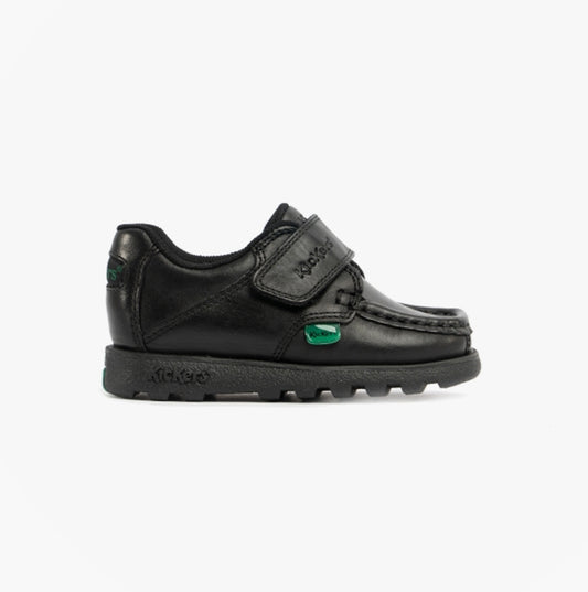 Kickers 114248 FRAGMA STRAP Boys School Shoes Black