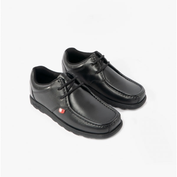 Kickers 114861 FRAGMA LACE 2 Eyelet School Shoes Black