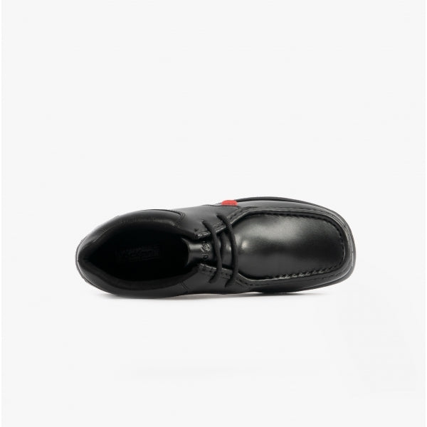 Kickers 114861 FRAGMA LACE 2 Eyelet School Shoes Black