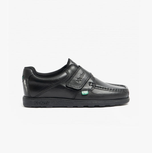 Kickers 114863 FRAGMA STRAP Boys School Shoes Black