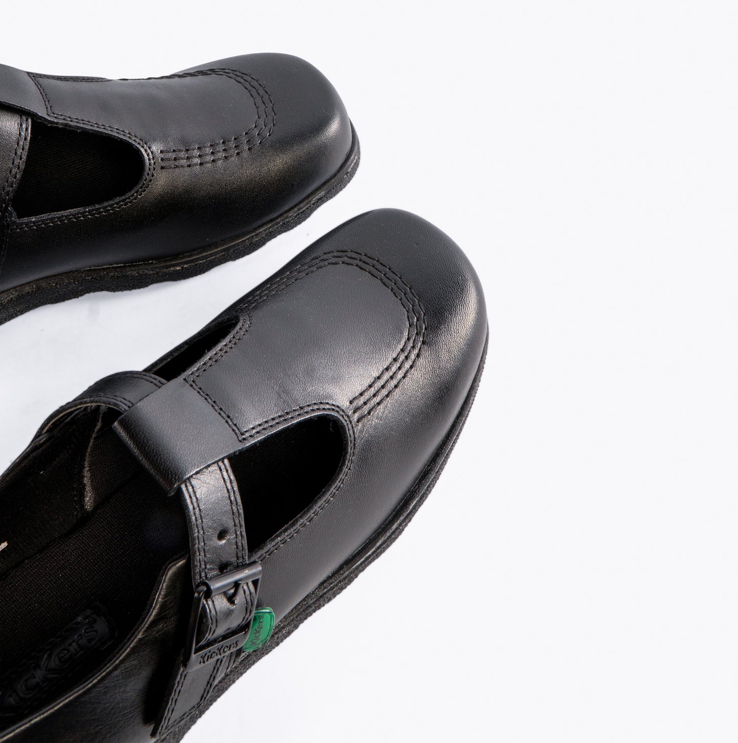 Kickers 115711 FRAGMA T-BUCKLE Girls School Shoes Black