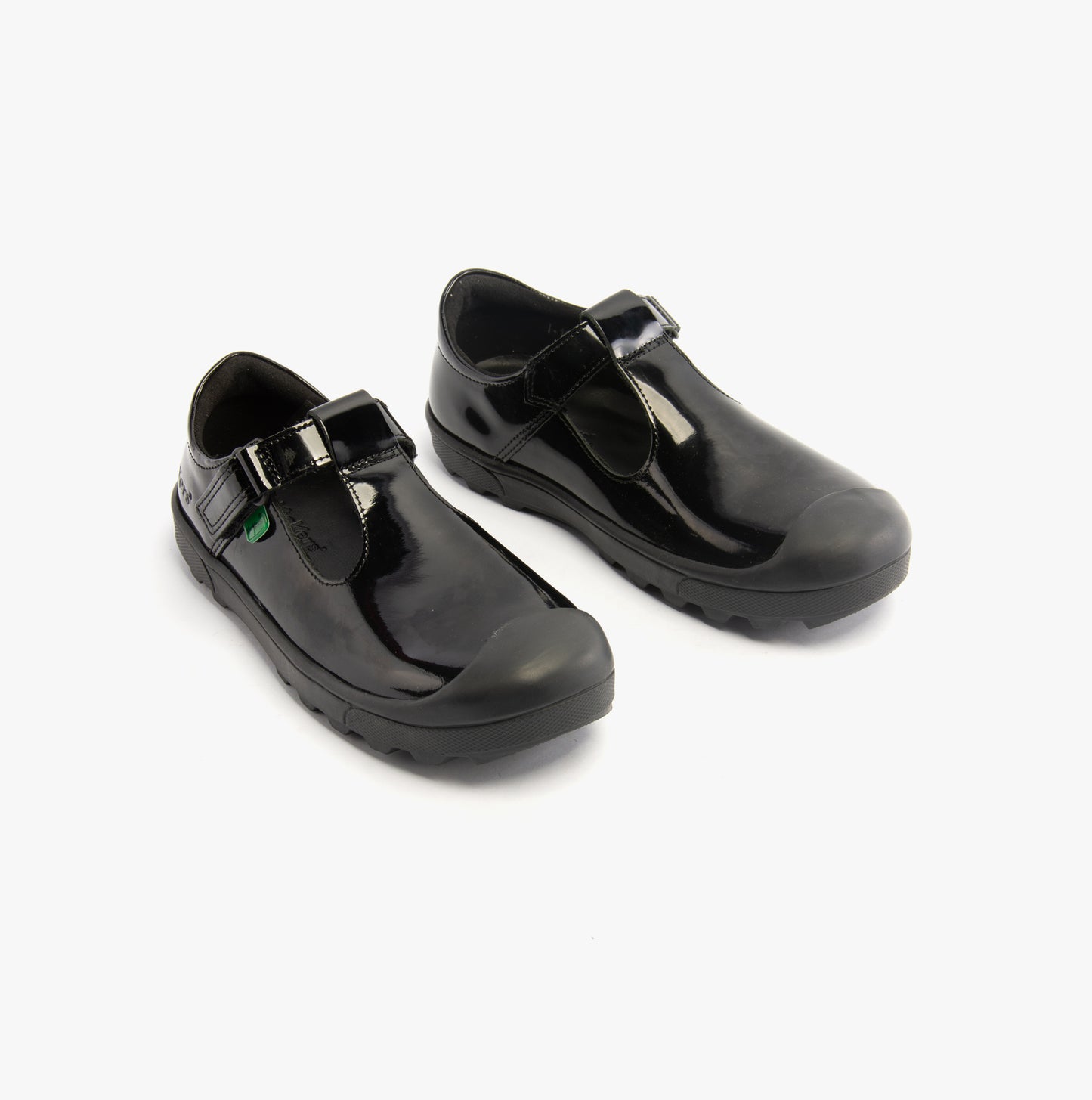 Kickers 116227 PLUNK MJ Girls School Shoes Black Patent