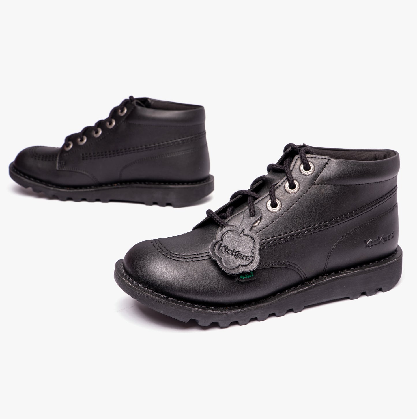 Kickers KICK HI VEGAN SYNT YU Unisex Kids School Shoes Black