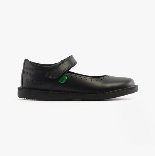 Kickers 117238 KOPI MJ BROGUE Junior Girls School Shoes Black