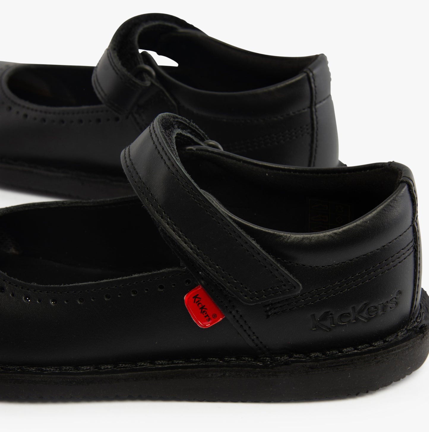 Kickers 117238 KOPI MJ BROGUE Junior Girls School Shoes Black