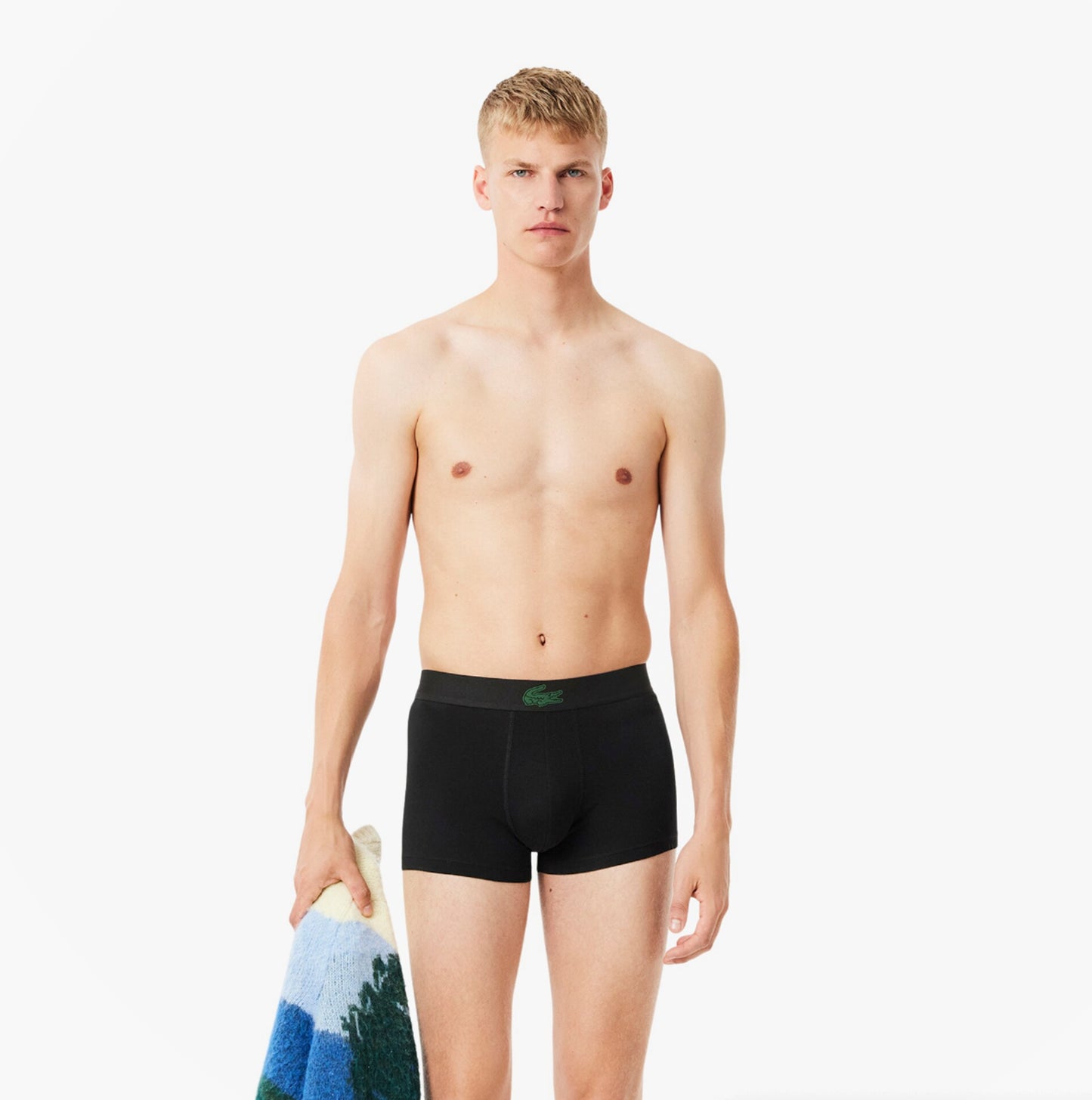 Lacoste 3 Pack Trunks Mens Trunks Black
