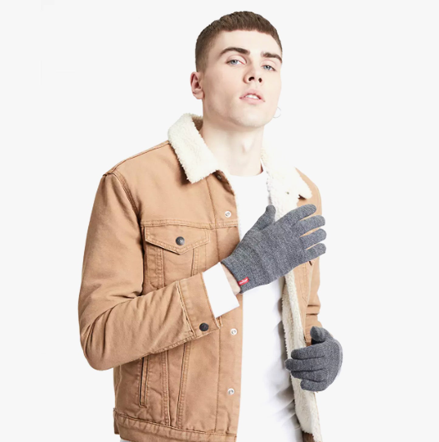 Levi's BEN TOUCH SCREEN GLOVES Mens Regular Grey