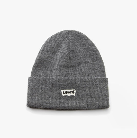 BATWING EMBROIDERED SLOUCHY BEANIE Mens Regular Grey