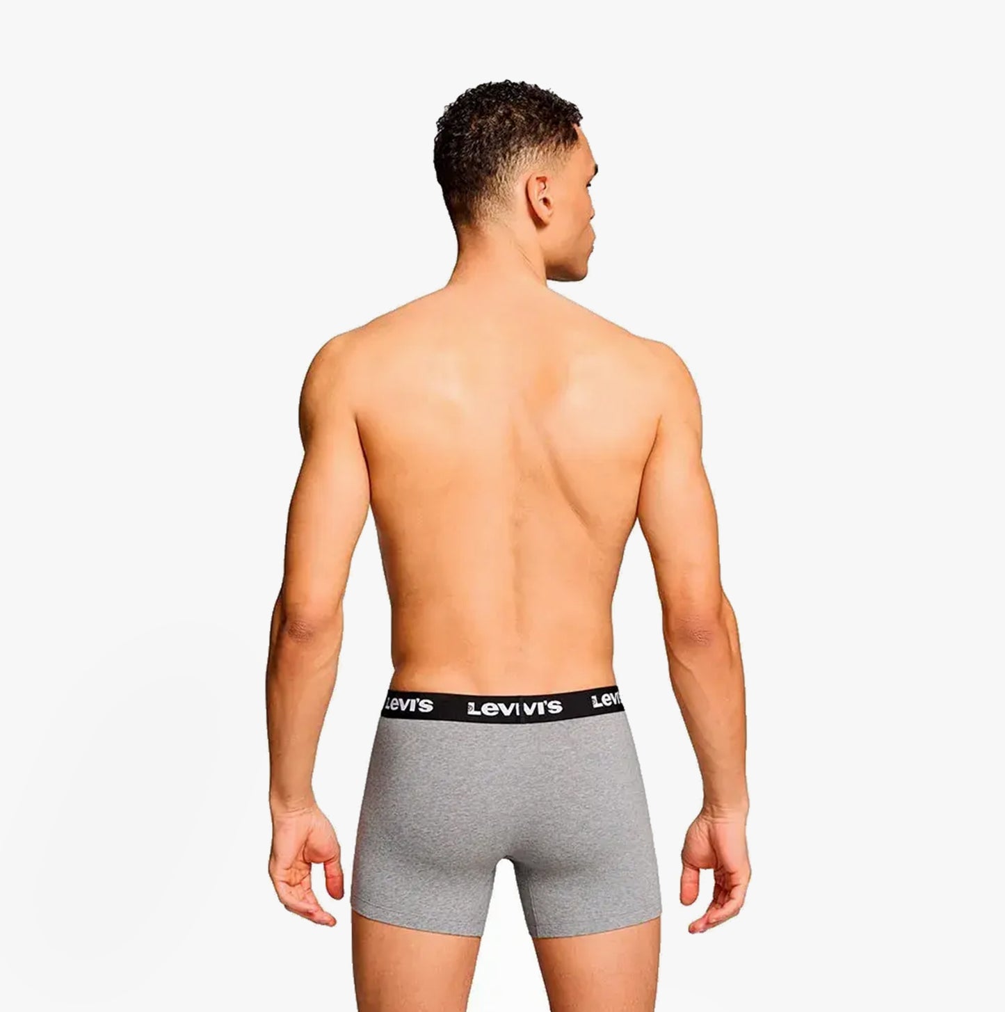 Levi's REPEAT LOGO Mens 2 Pack Trunks Middle Grey Melange