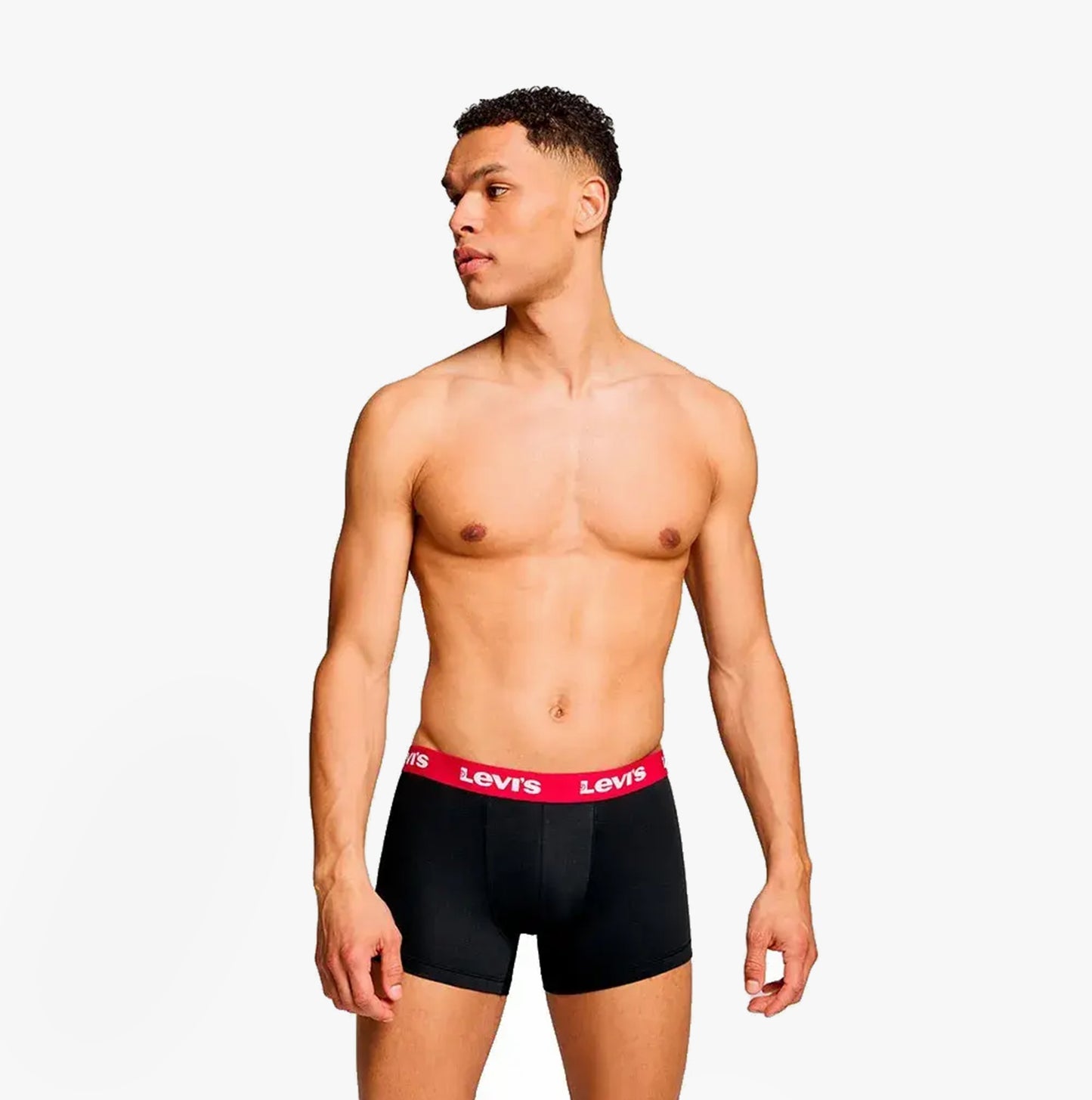 Levi's REPEAT LOGO Mens 2 Pack Trunks Black/Red