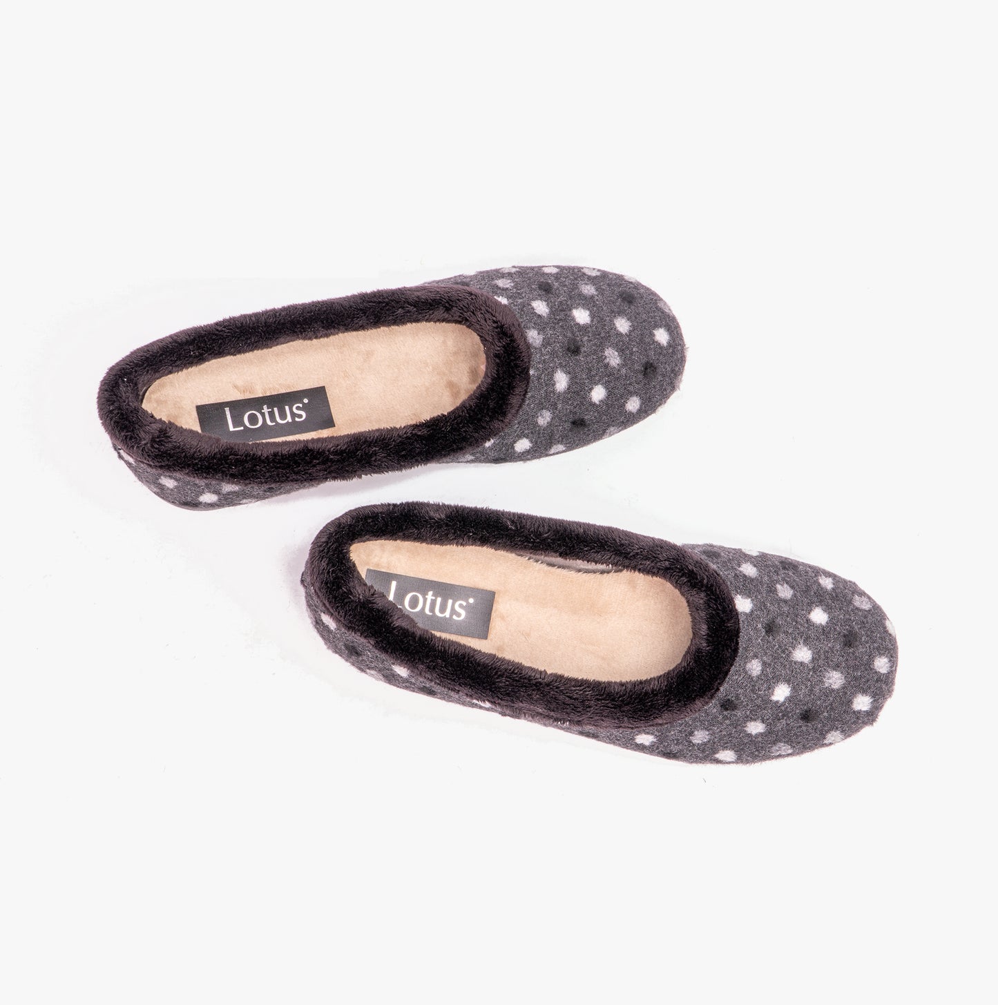 Lotus GERI Womens Slippers Black