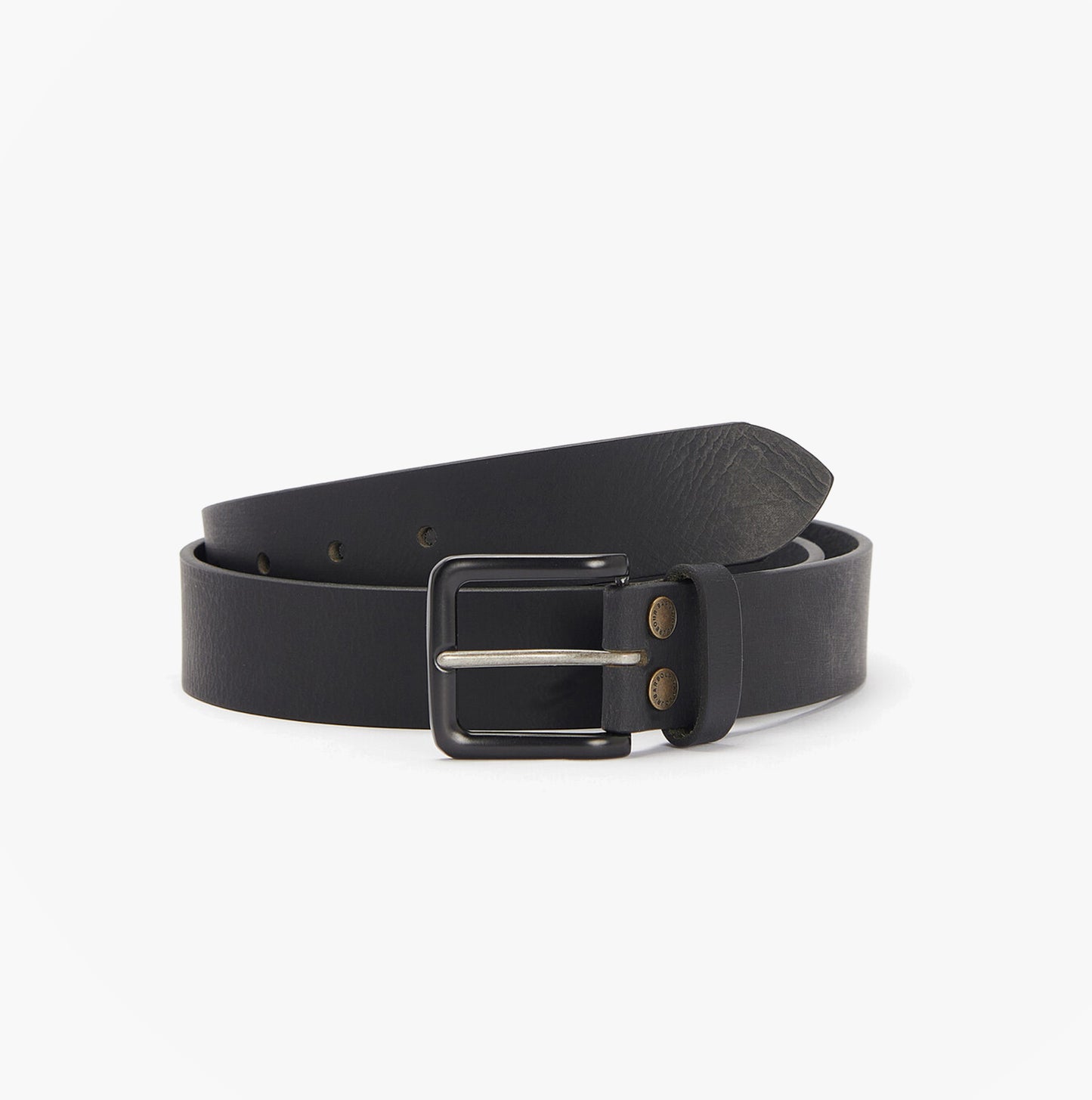 Barbour DOUBLE RIVET Mens Belt Black