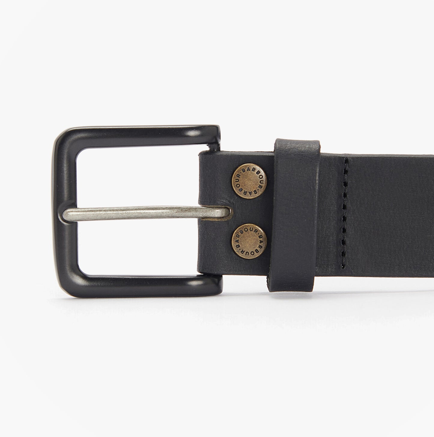 Barbour DOUBLE RIVET Mens Belt Black