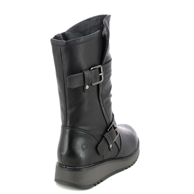 HANNAH4 Womens Biker Boots Black