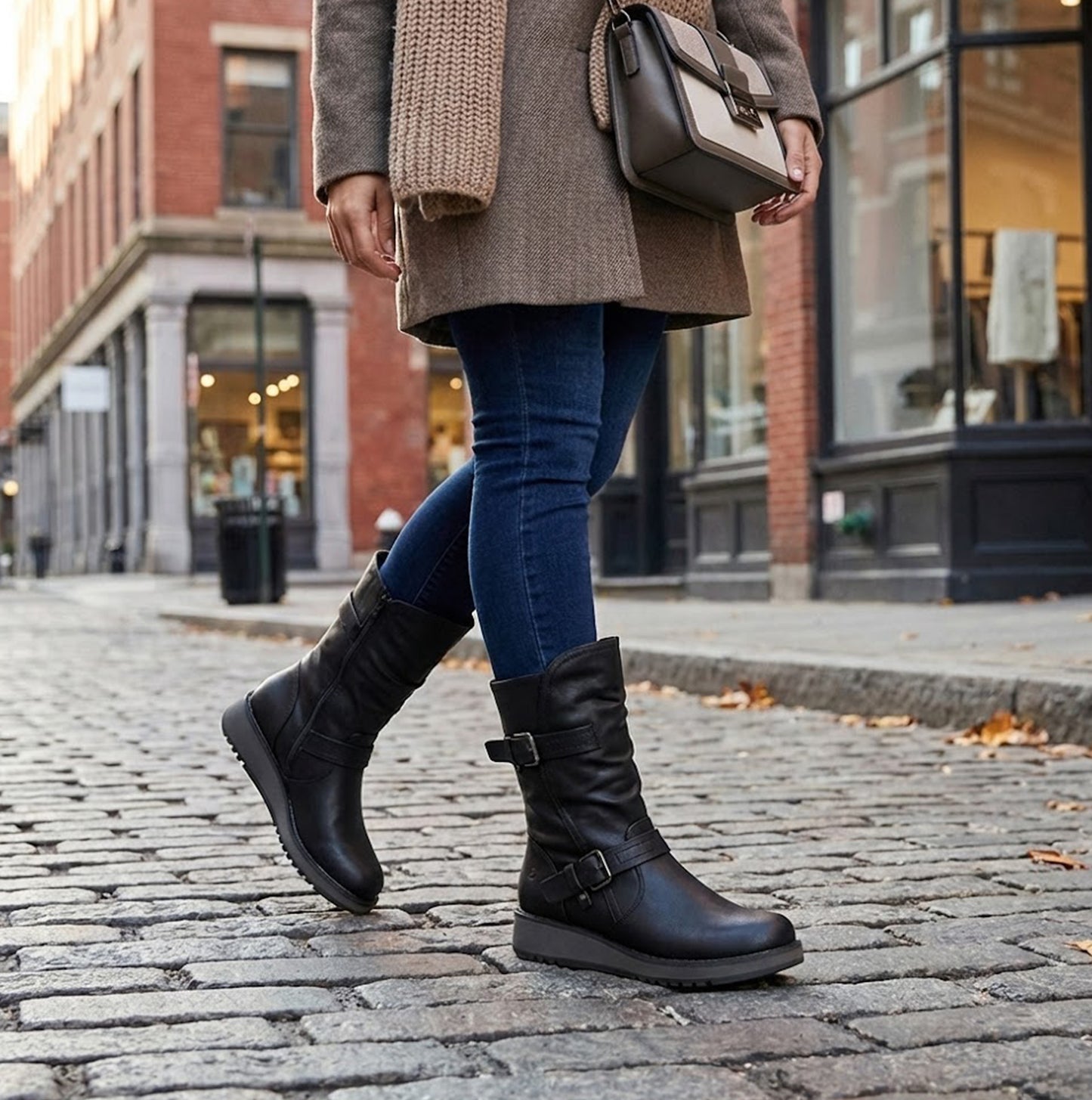 HANNAH4 Womens Biker Boots Black