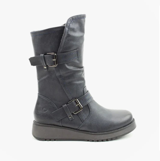 HANNAH4 Womens Biker Boots Navy
