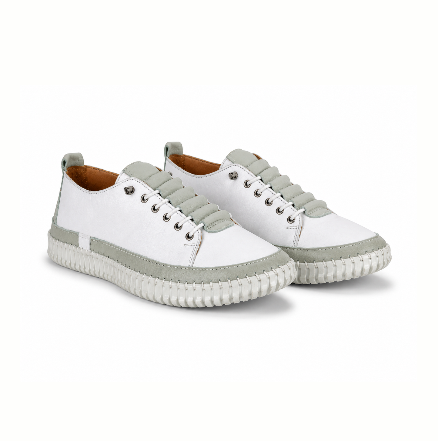 Mod Comfys KATIE Womens Casual Shoes White/Mint