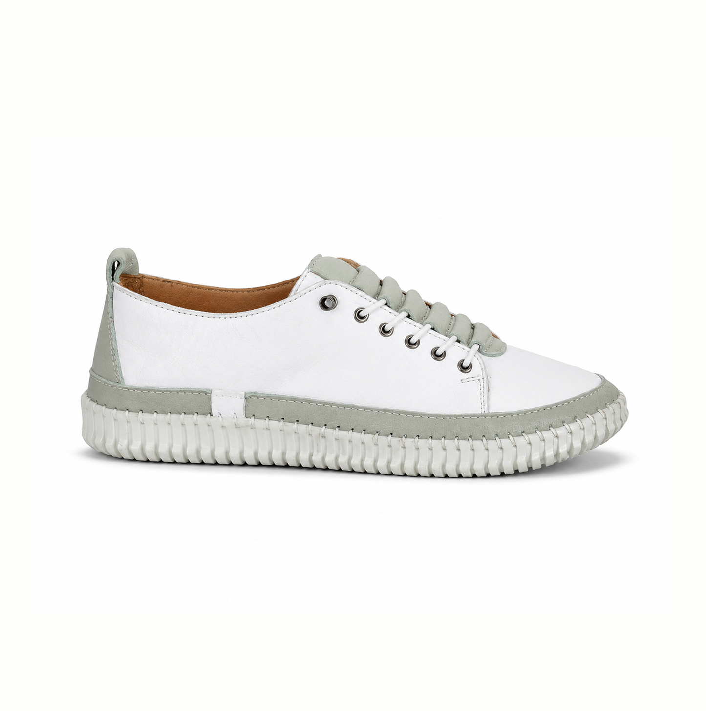 Mod Comfys KATIE Womens Casual Shoes White/Mint