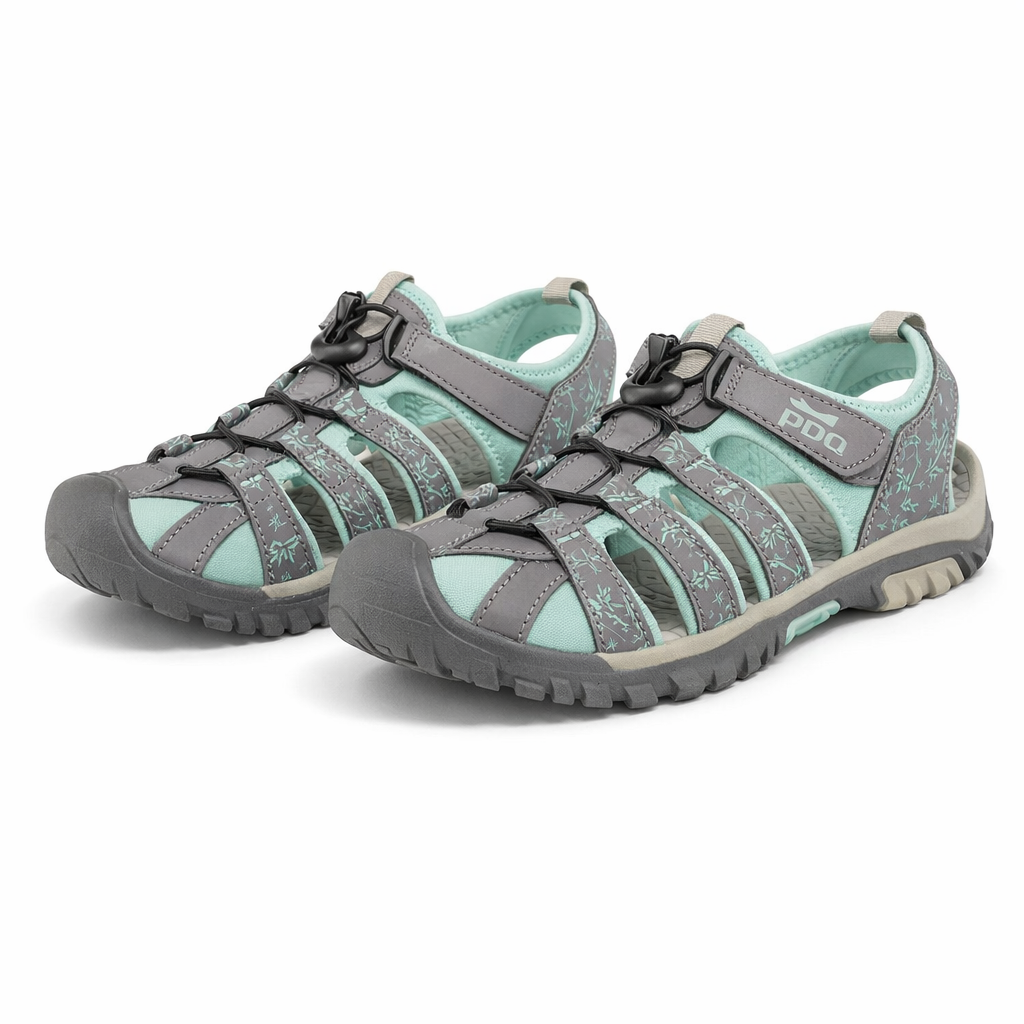 PDQ MILLIE Womens Hiking & Trail Sandals Grey/Mint