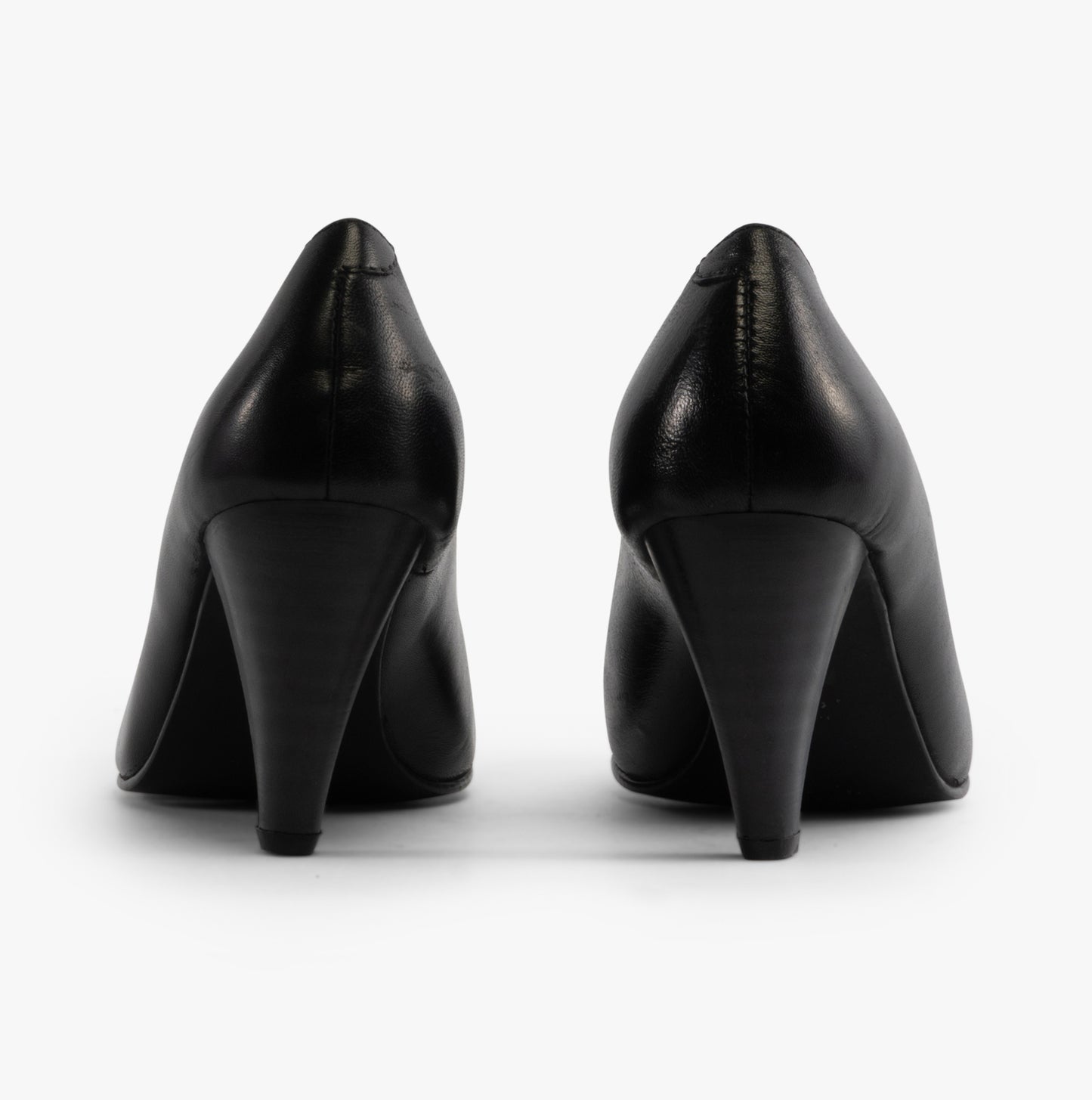JASMIN Womens Leather Court Shoes Black