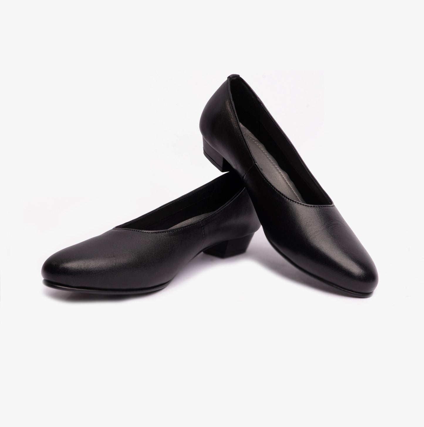 Mod Comfys JULES Womens Leather Court Shoes Black