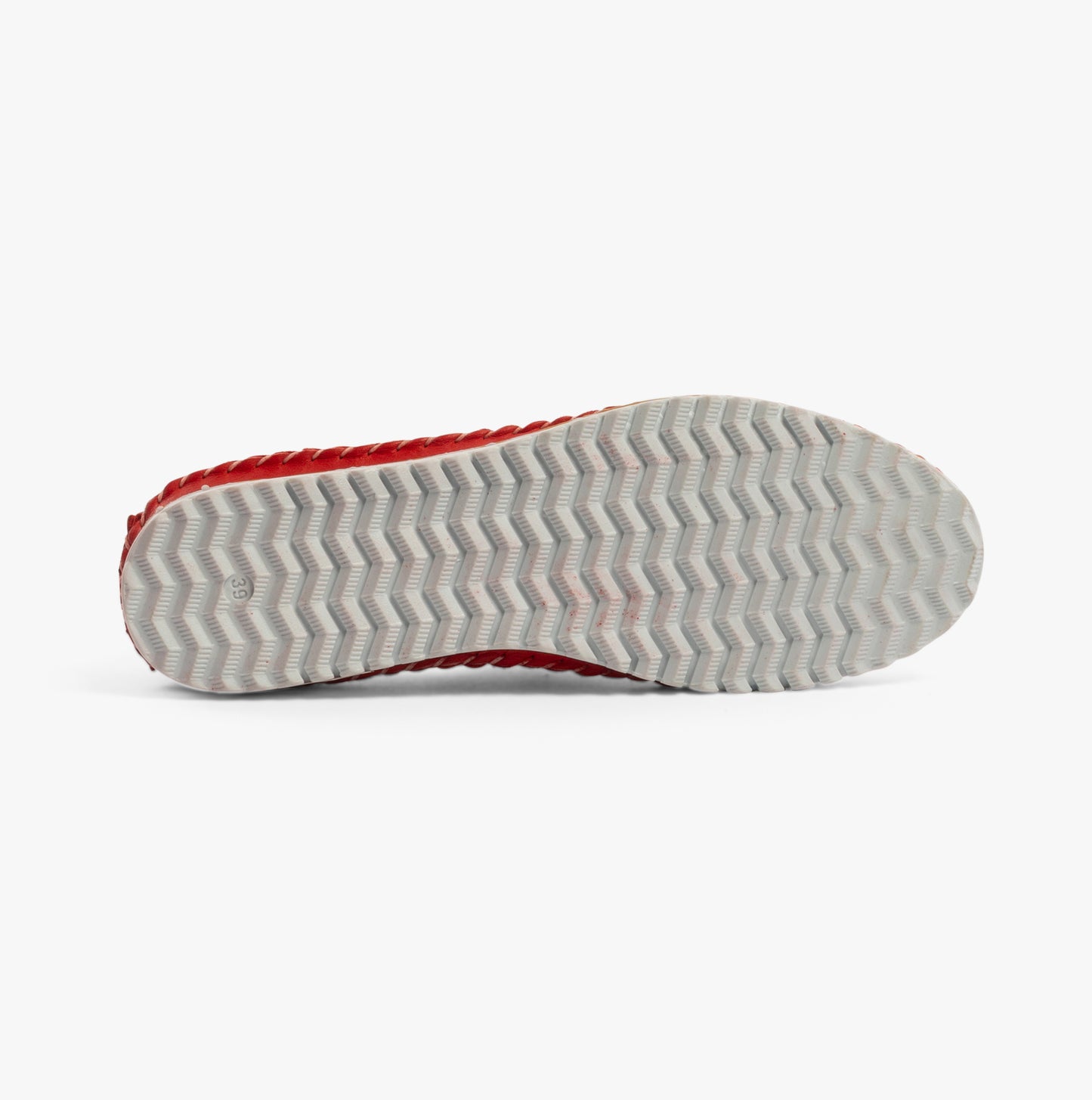 L988D 5-Eye Lace Womens Leather Shoes Red