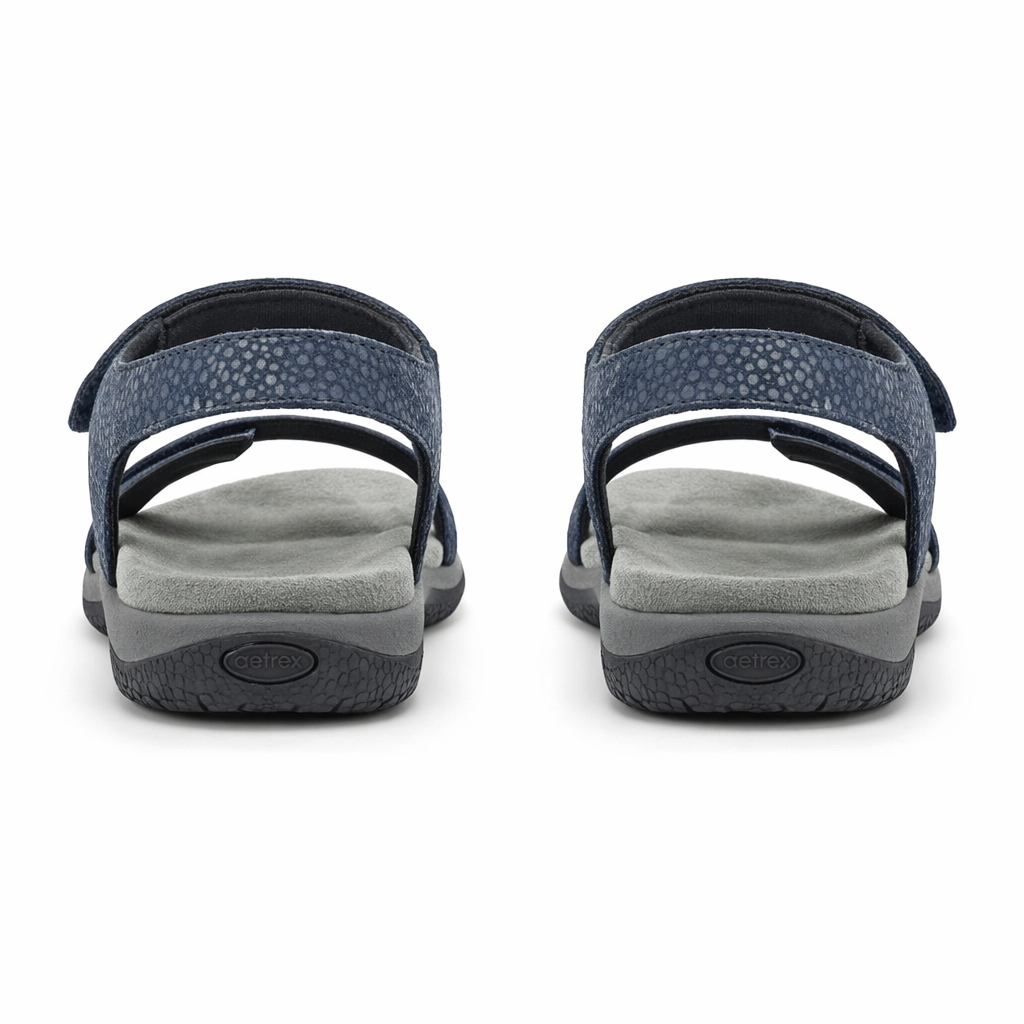 Mod Comfys GISELLE Womens Ankle Strap Sandals Navy