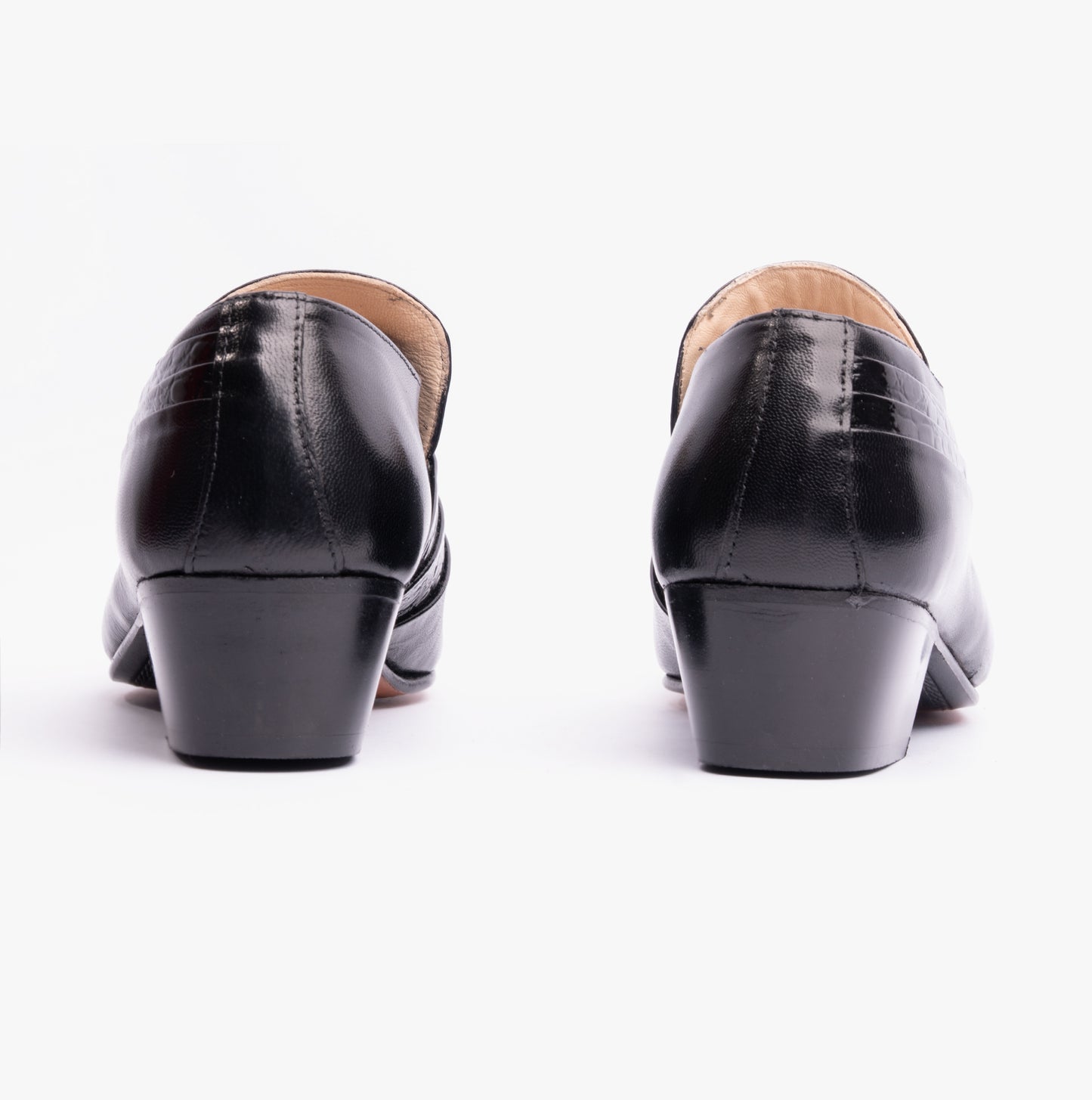 Montecatini PABLO Mens Cuban Heel Reptile Leather Shoes Black