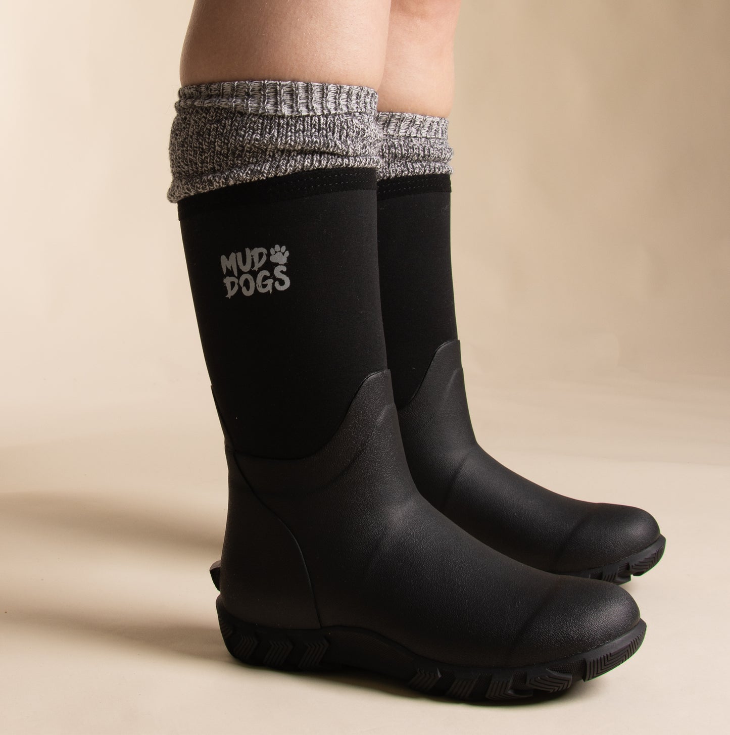 Mud Dogs Womens Welly Boot Socks Grey