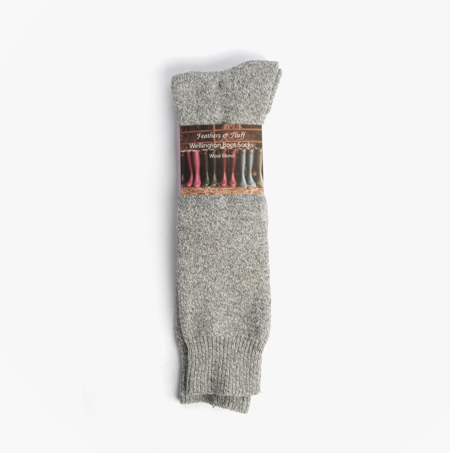 Mud Dogs Womens Welly Boot Socks Light Grey