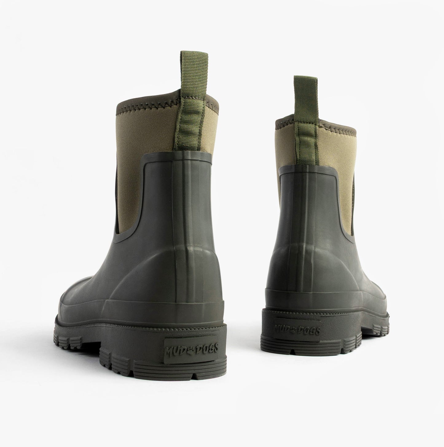Mud Dogs BROOKE Womens Ankle Neoprene Wellies Dark Green