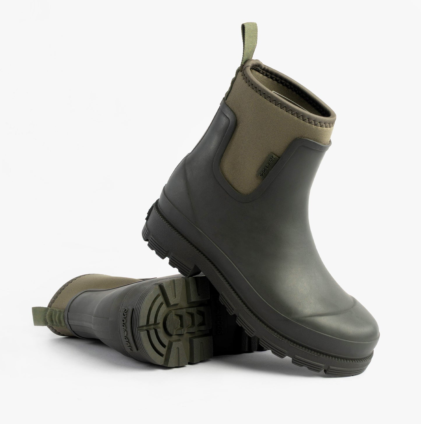 Mud Dogs BROOKE Womens Ankle Neoprene Wellies Dark Green