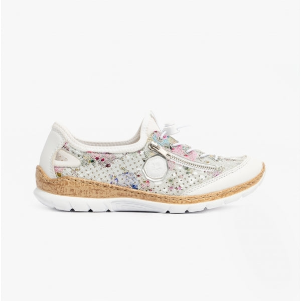 Rieker N42V1 Womens Casual Trainers White/Multi