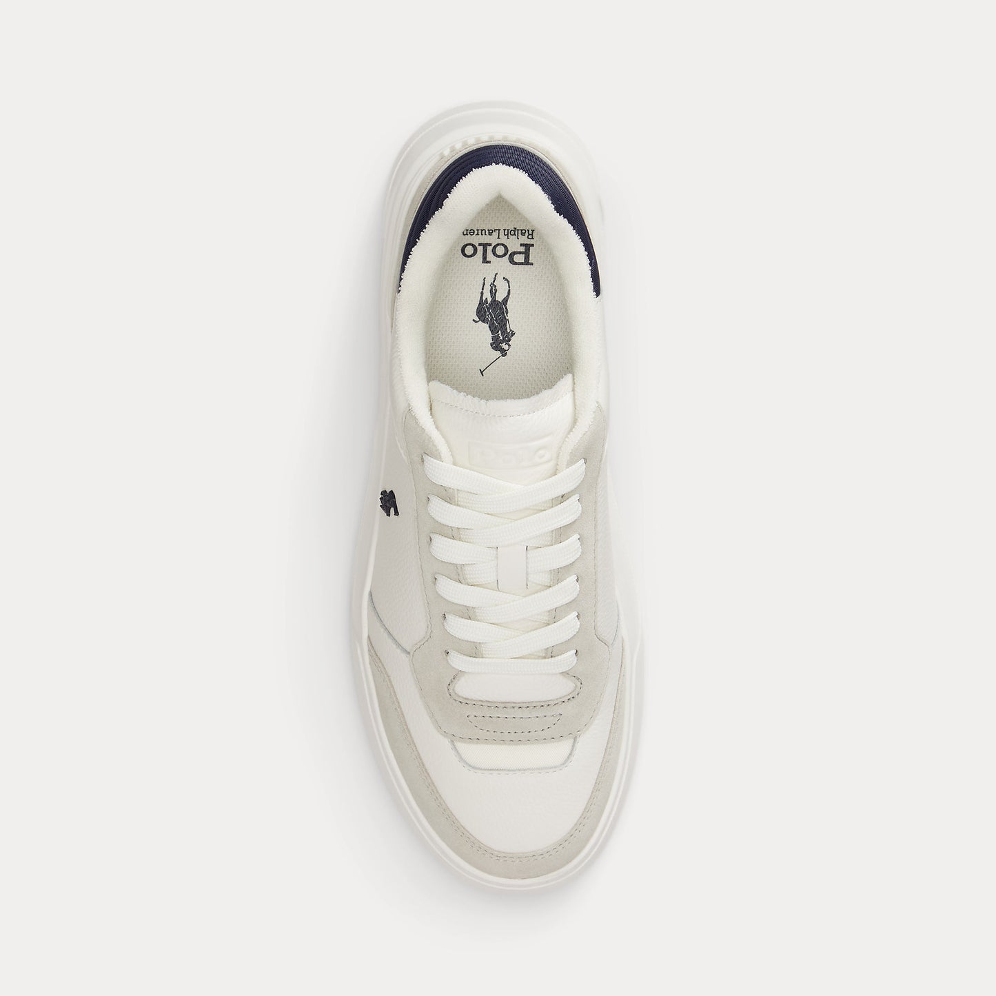 Polo Ralph Lauren RLITE SPORT Mens Casual Trainers Off White/Navy