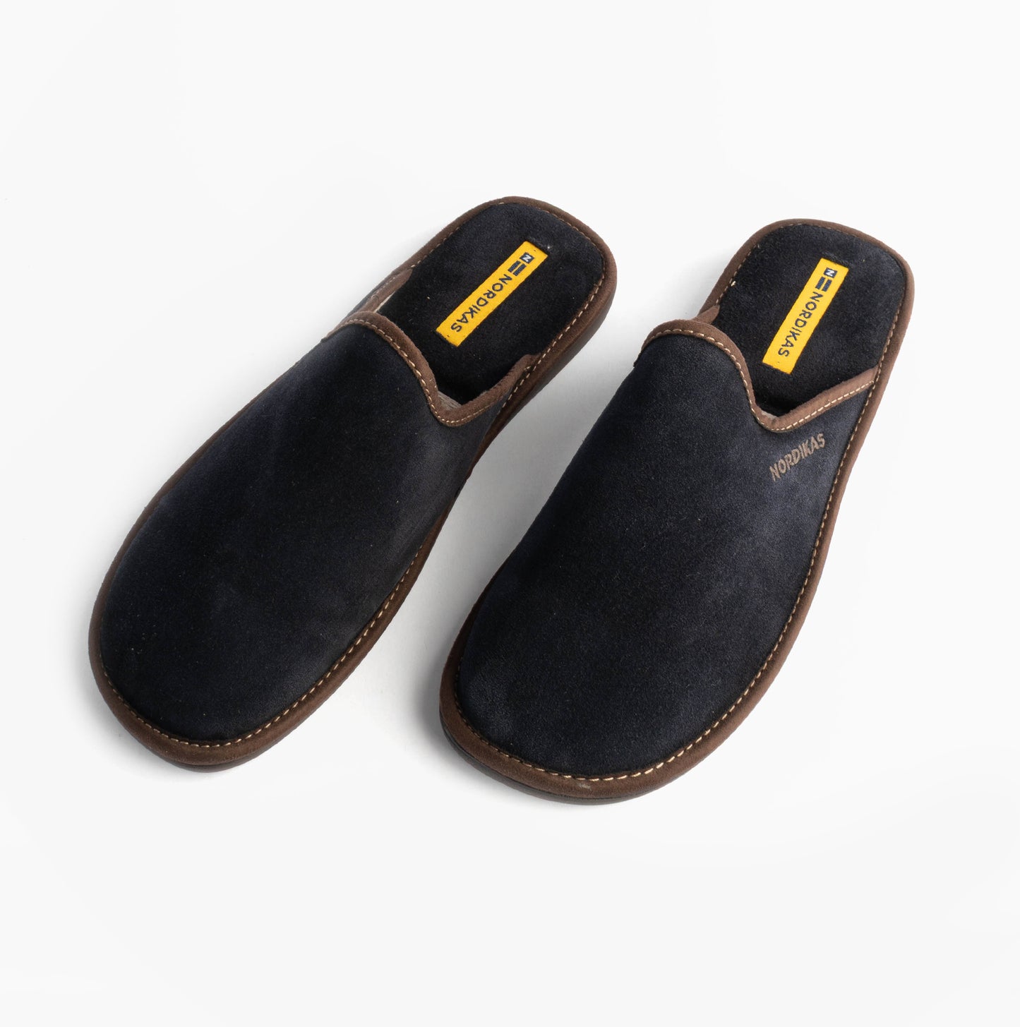 Nordikas 131 Mens Suede Mule Slippers Marine Blue