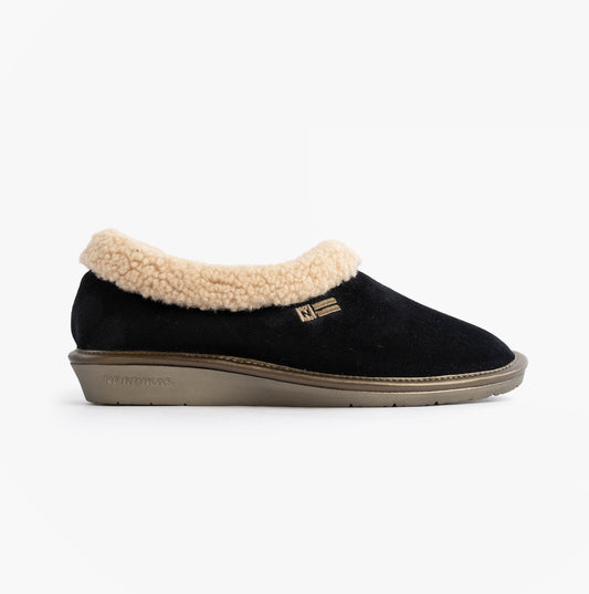 Nordikas 1754 Womens Full Fur Cuff Slippers Marine Blue