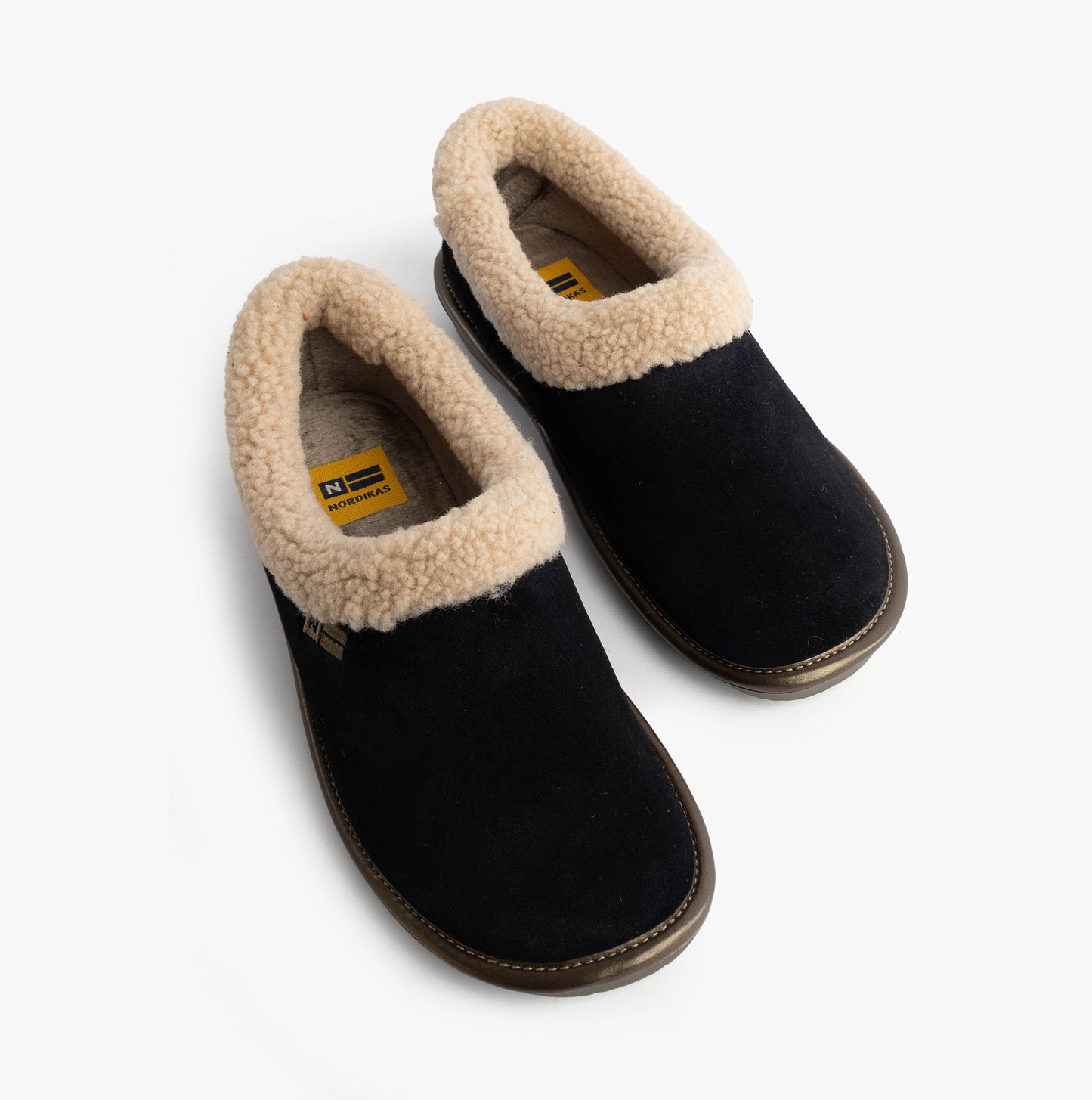 Nordikas 1754 Womens Full Fur Cuff Slippers Marine Blue