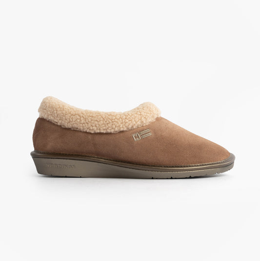 Nordikas 1754 Womens Full Fur Cuff Slippers Piedra