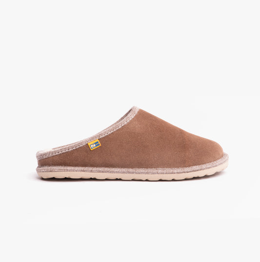 Nordikas 2083 Womens Fur Lined Mule Slippers Piedra