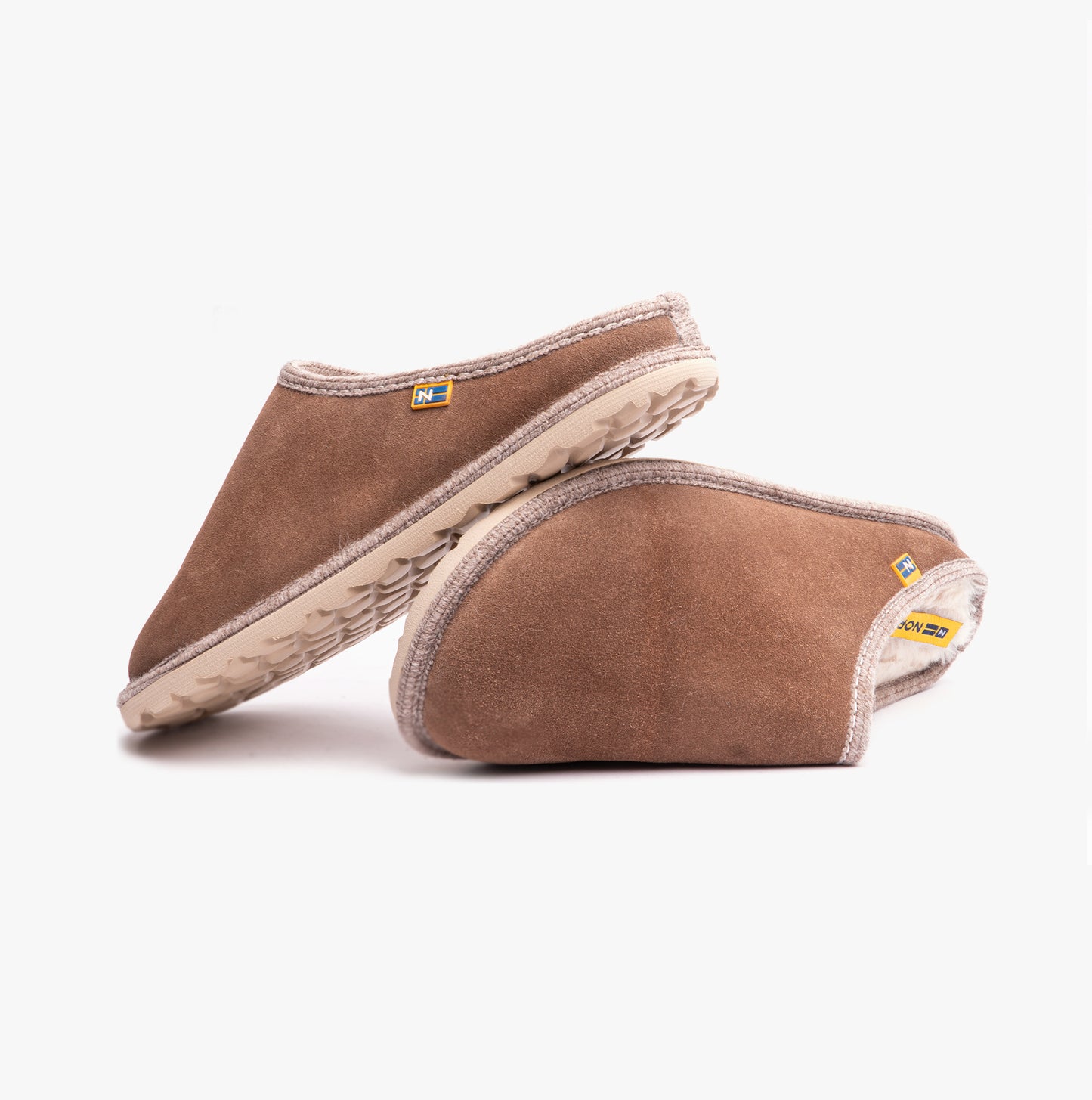Nordikas 2083 Womens Fur Lined Mule Slippers Piedra