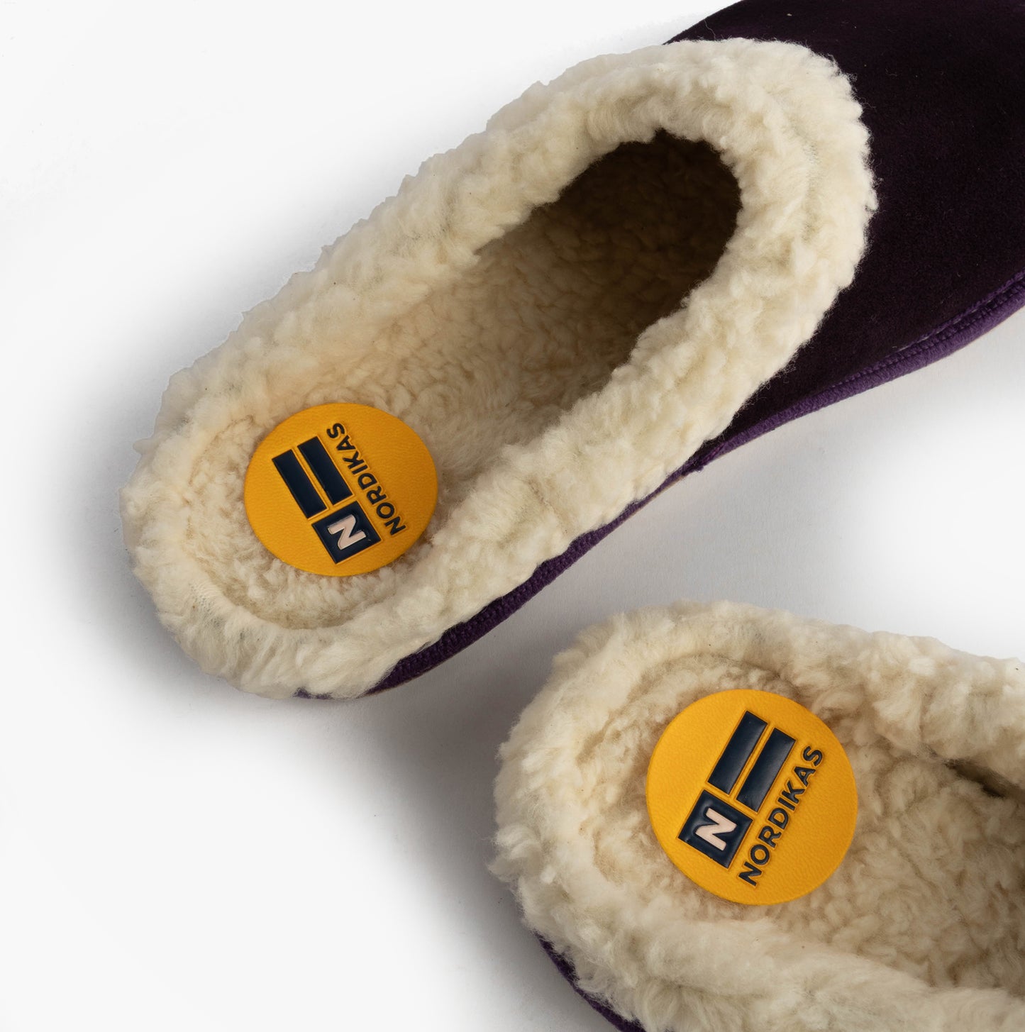 Nordikas 2087 Womens Suede Mule Slippers Purple