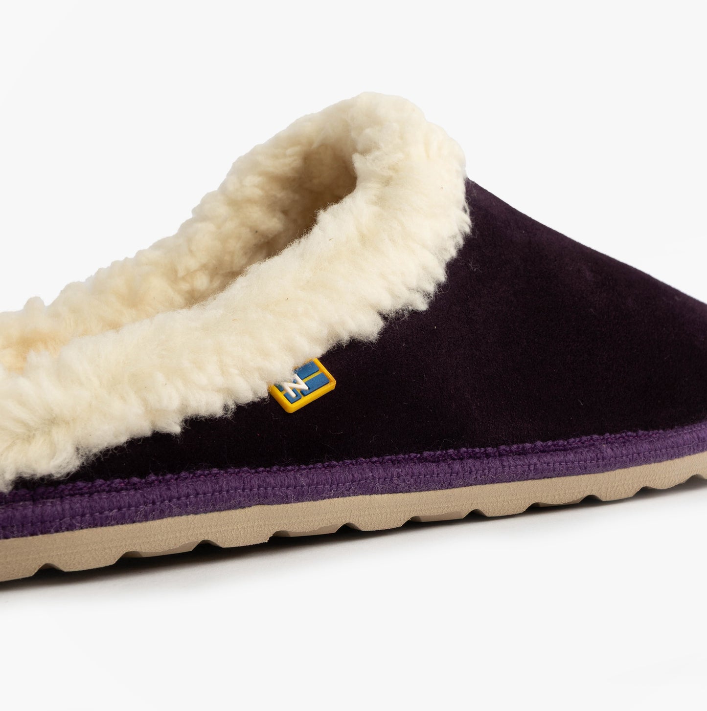 Nordikas 2087 Womens Suede Mule Slippers Purple