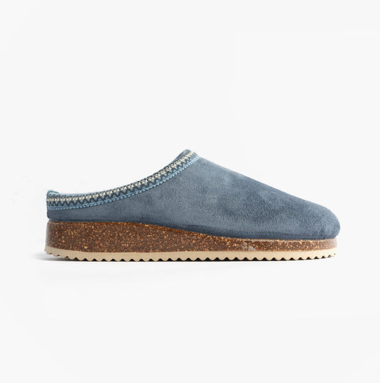 Nordikas 2247 Womens Suede Mule Slippers Denim