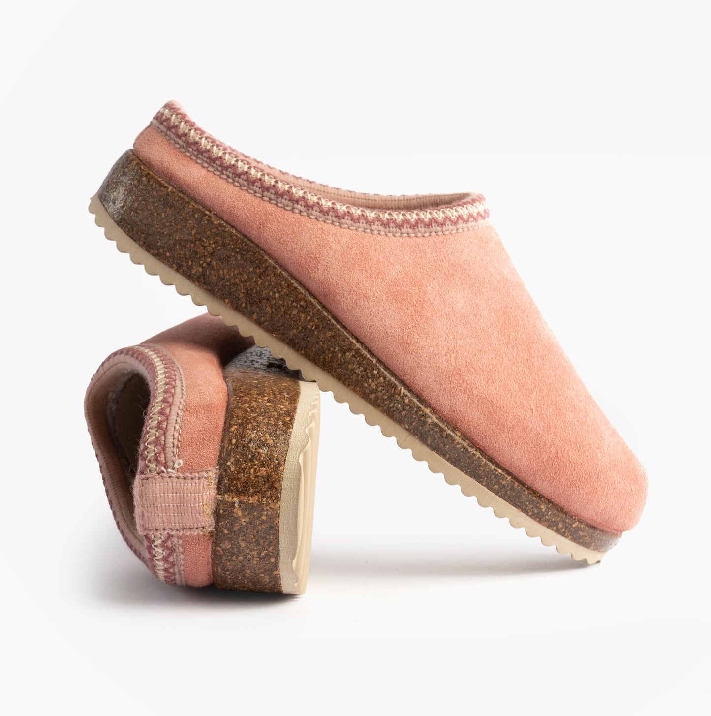Nordikas 2247 Womens Suede Mule Slippers Rose Pink