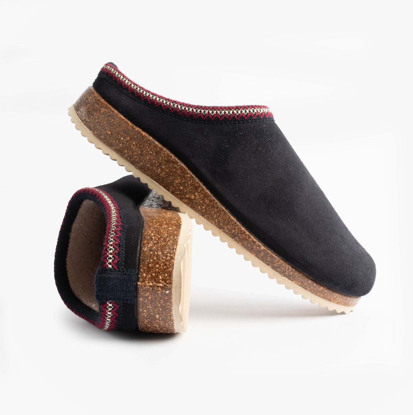 Nordikas 2258 Mens Suede Mule Slippers Marine Blue