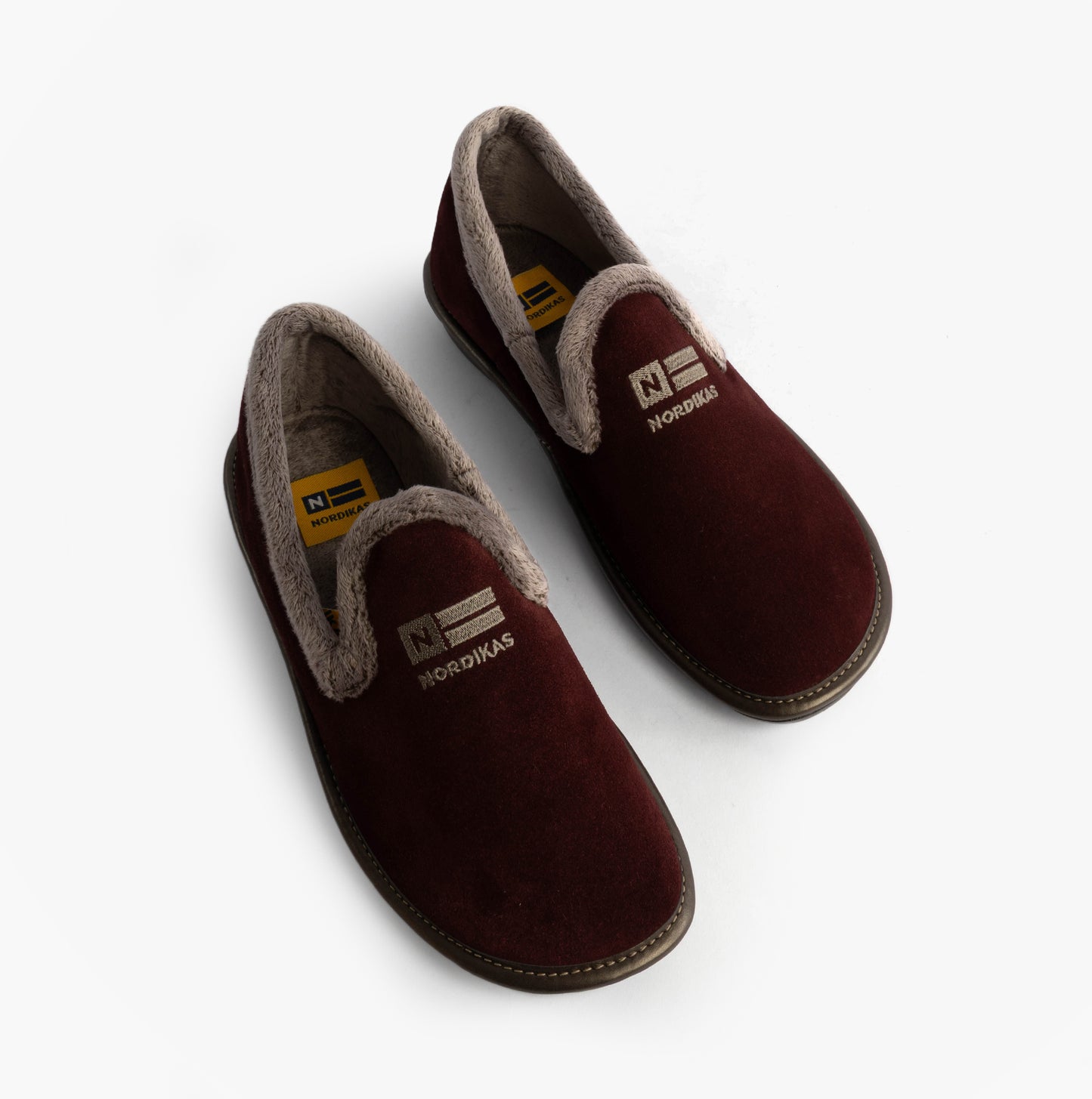 Nordikas 305 Womens Suede Full Slippers Bordo